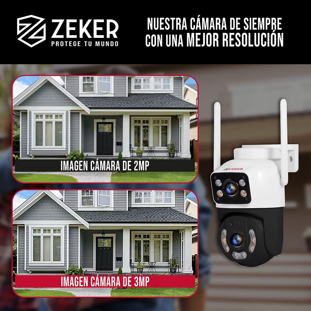 Camara De Seguridad 2.4g Zeker Doble 6mp Exterior Impermeabl-8