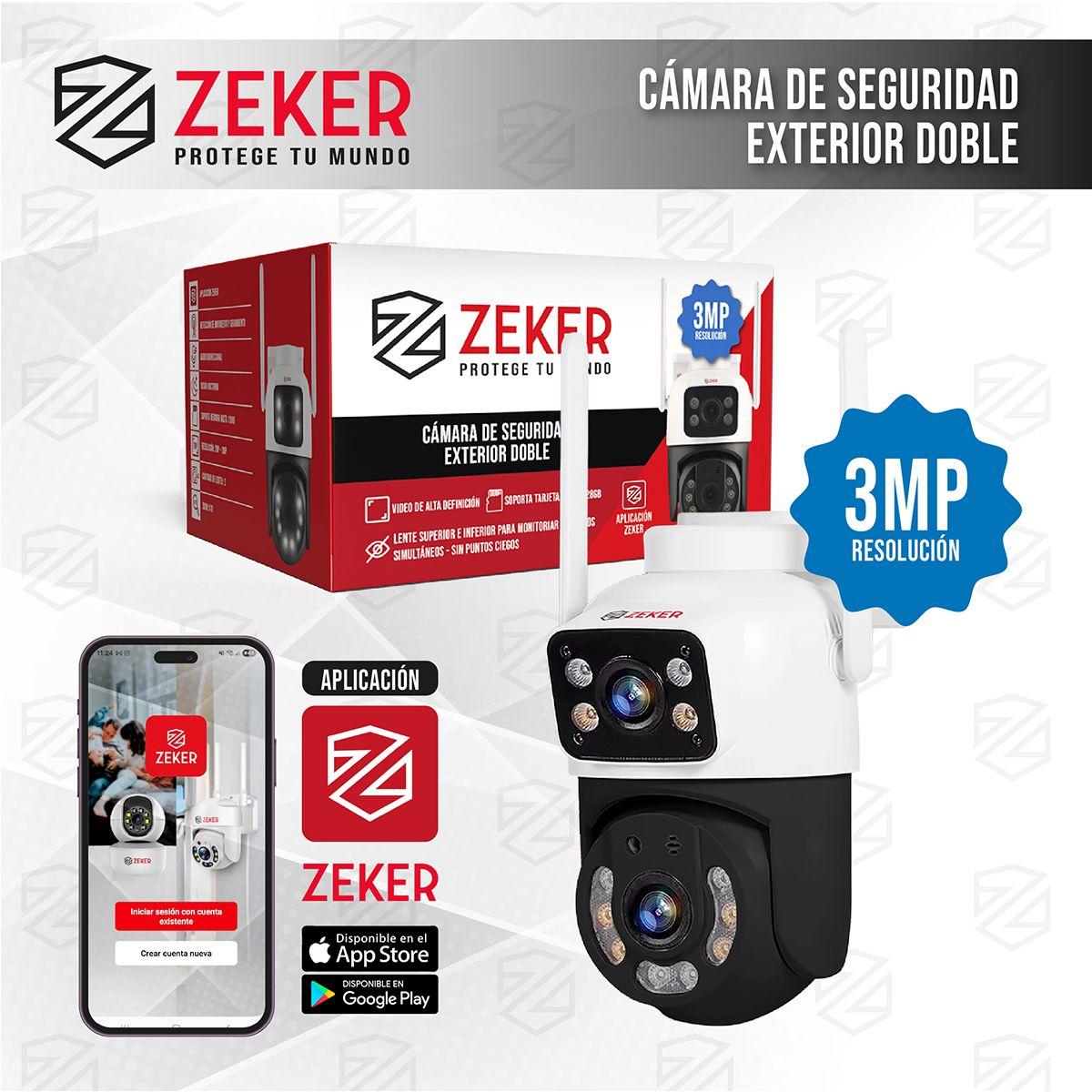 Camara De Seguridad 2.4g Zeker Doble 6mp Exterior Impermeabl-9