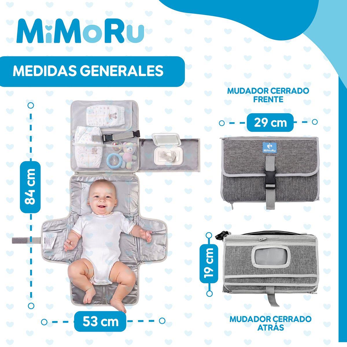 Mudador Portatil Bebe Impermeable Mimoru Para Cambiar Pañales Plegable-5