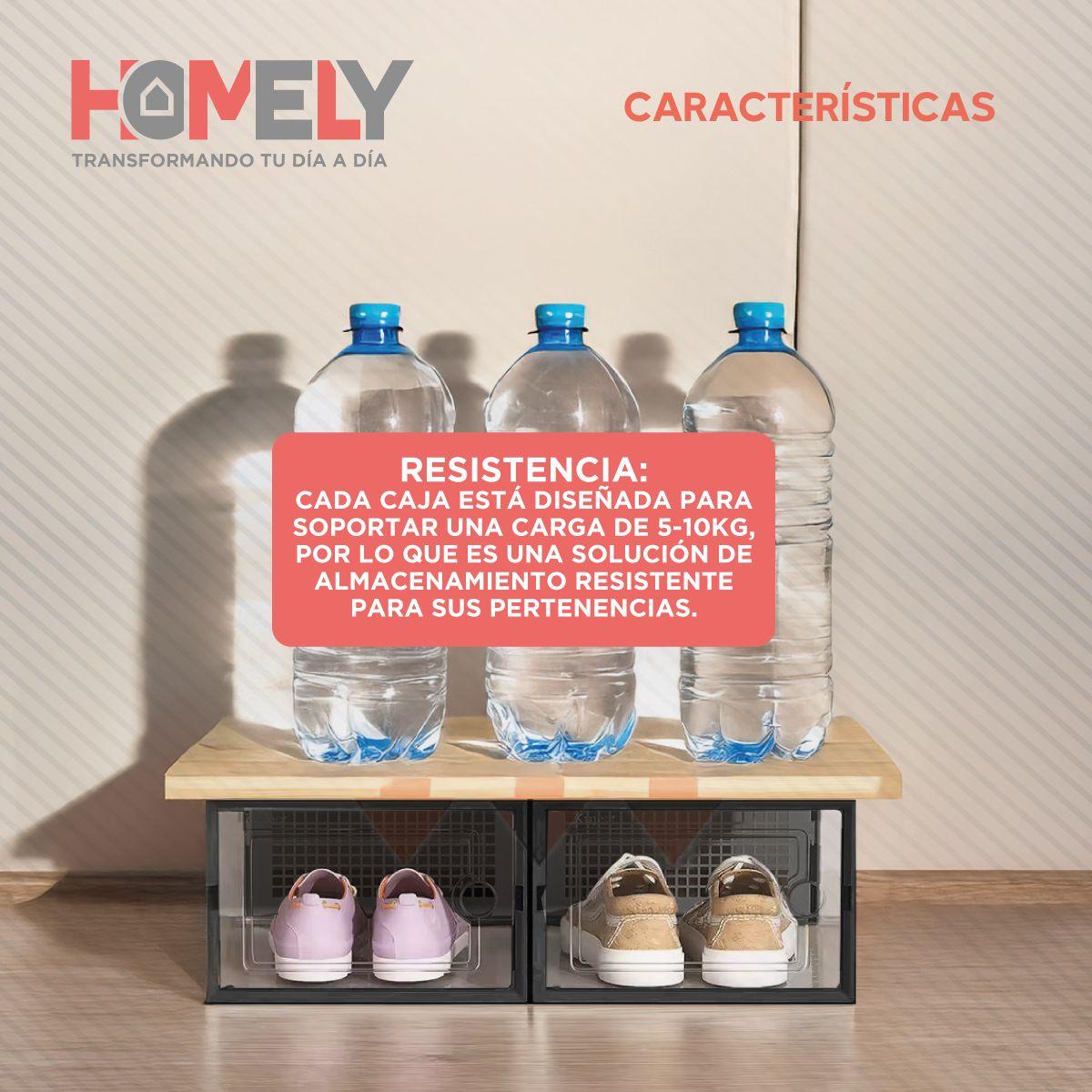 Caja Organizadora Zapatos Apilables Homely Transparente X2-5