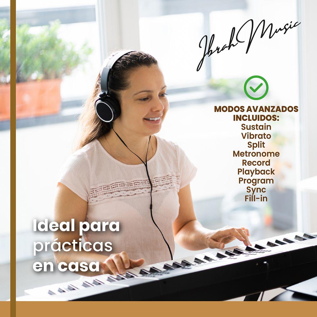 Piano Eléctrico Yongmei 61 Teclas Teclado Musical USB-5