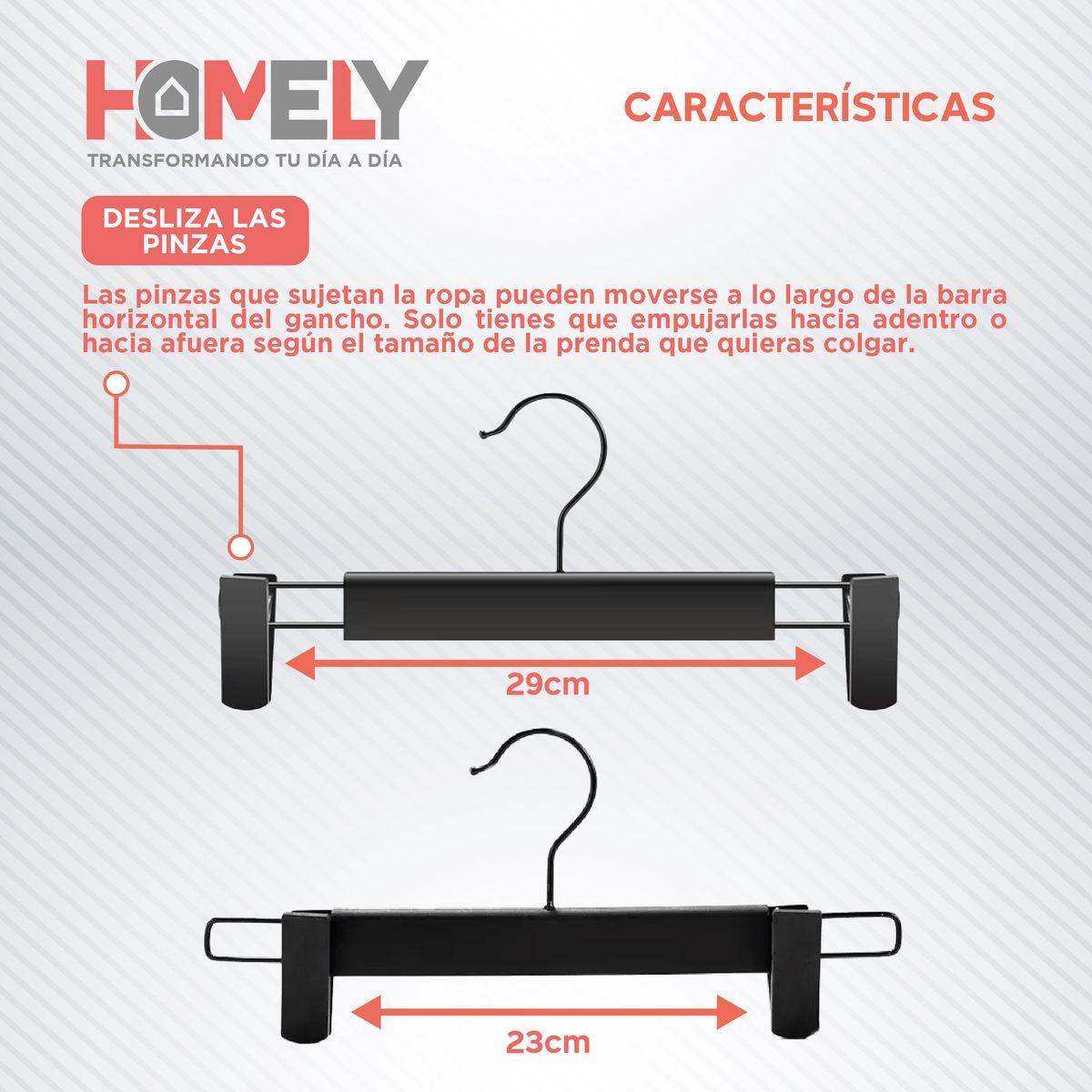 Colgadores De Pinza Para Pantalon Homely Ganchos Ropa 30 U-3