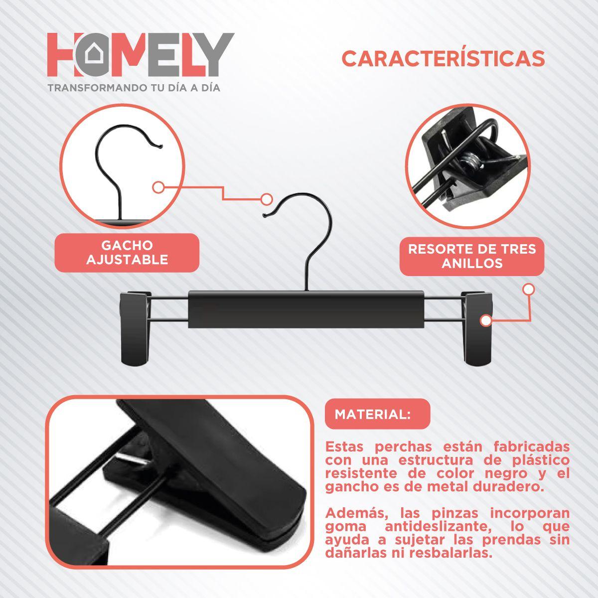 Colgadores De Pinza Para Pantalon Homely Ganchos Ropa 30 U-2