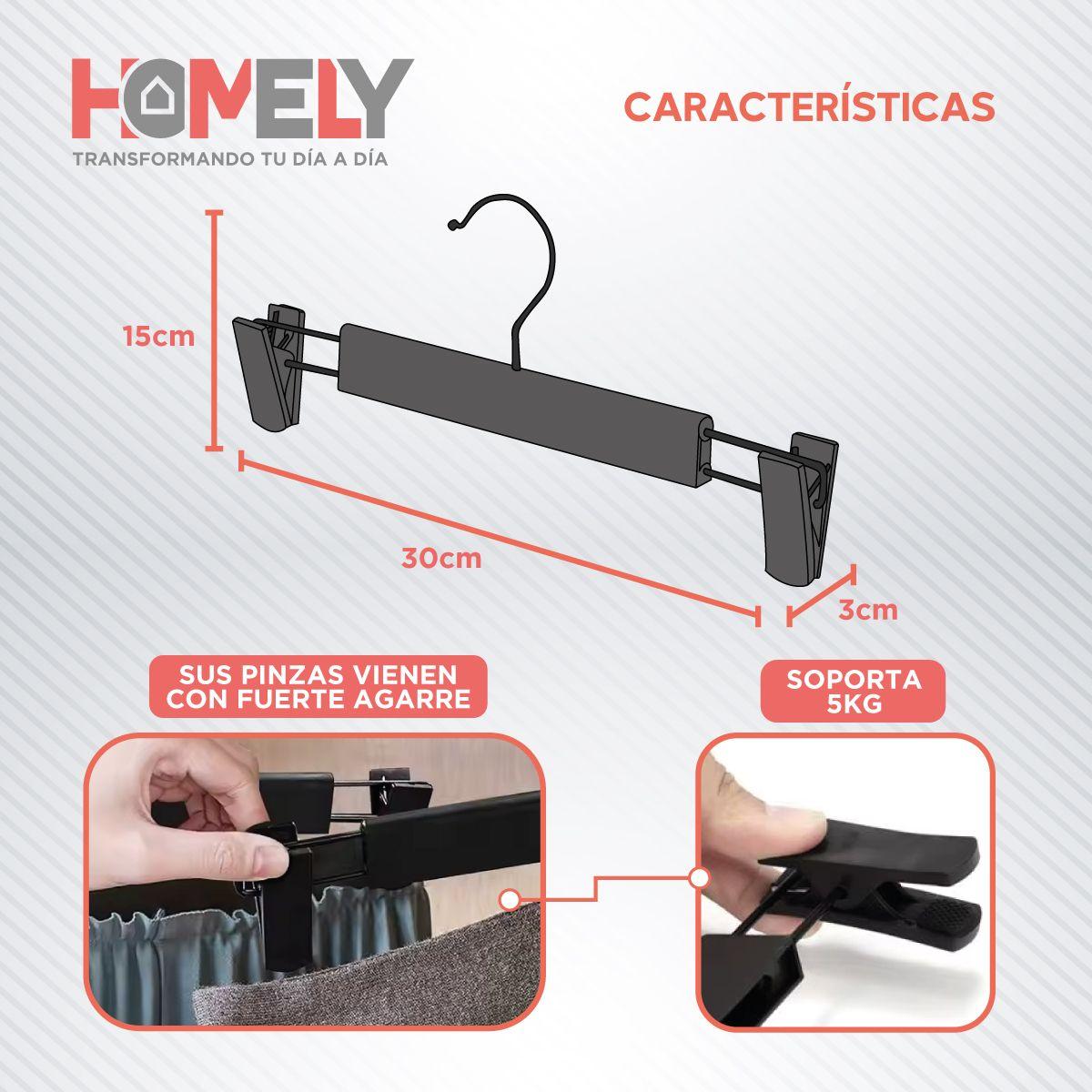 Colgadores De Pinza Para Pantalon Homely Ganchos Ropa 30 U-1