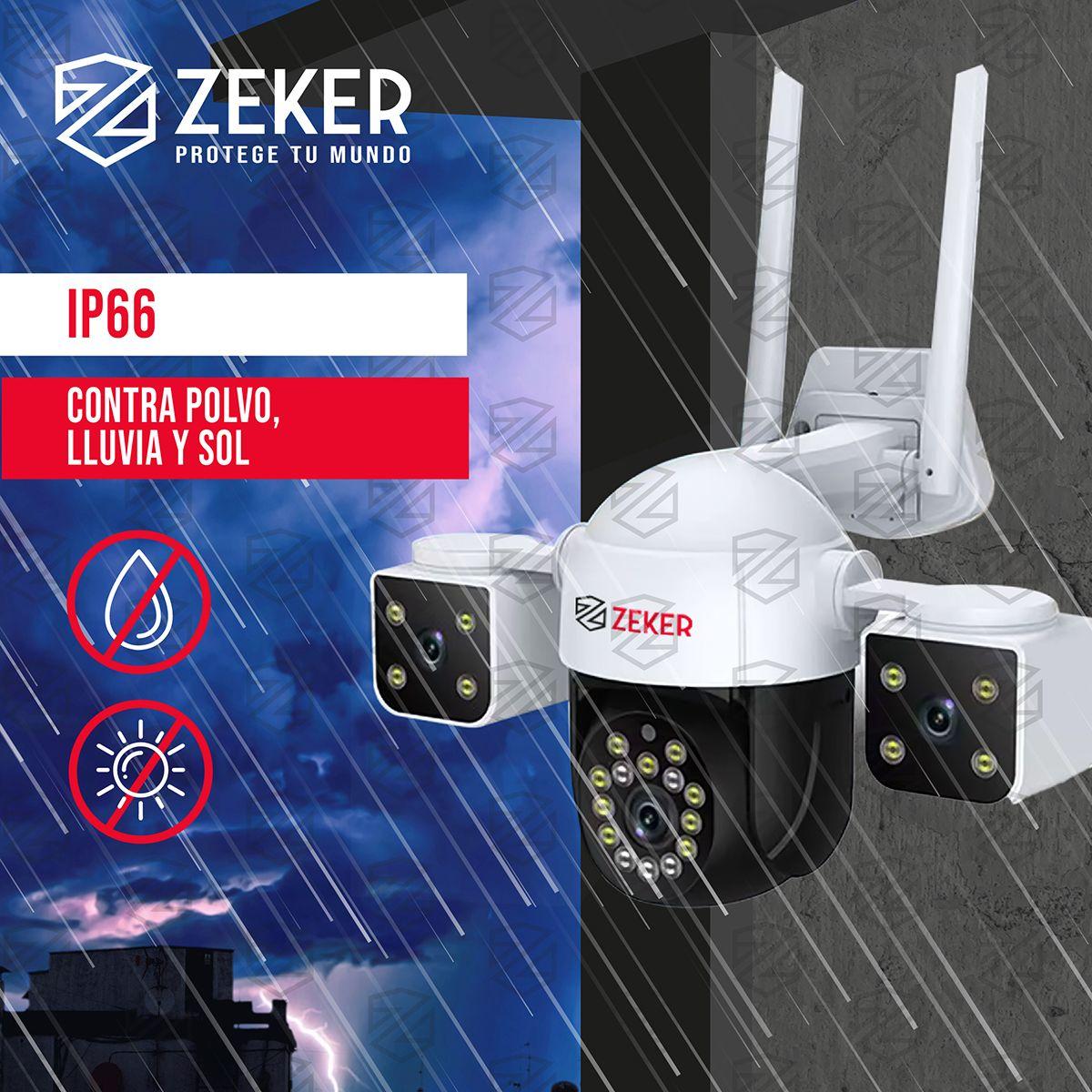 Camara De Seguridad Helicopter Zeker 6MP 5G Wifi Exterior X3-3