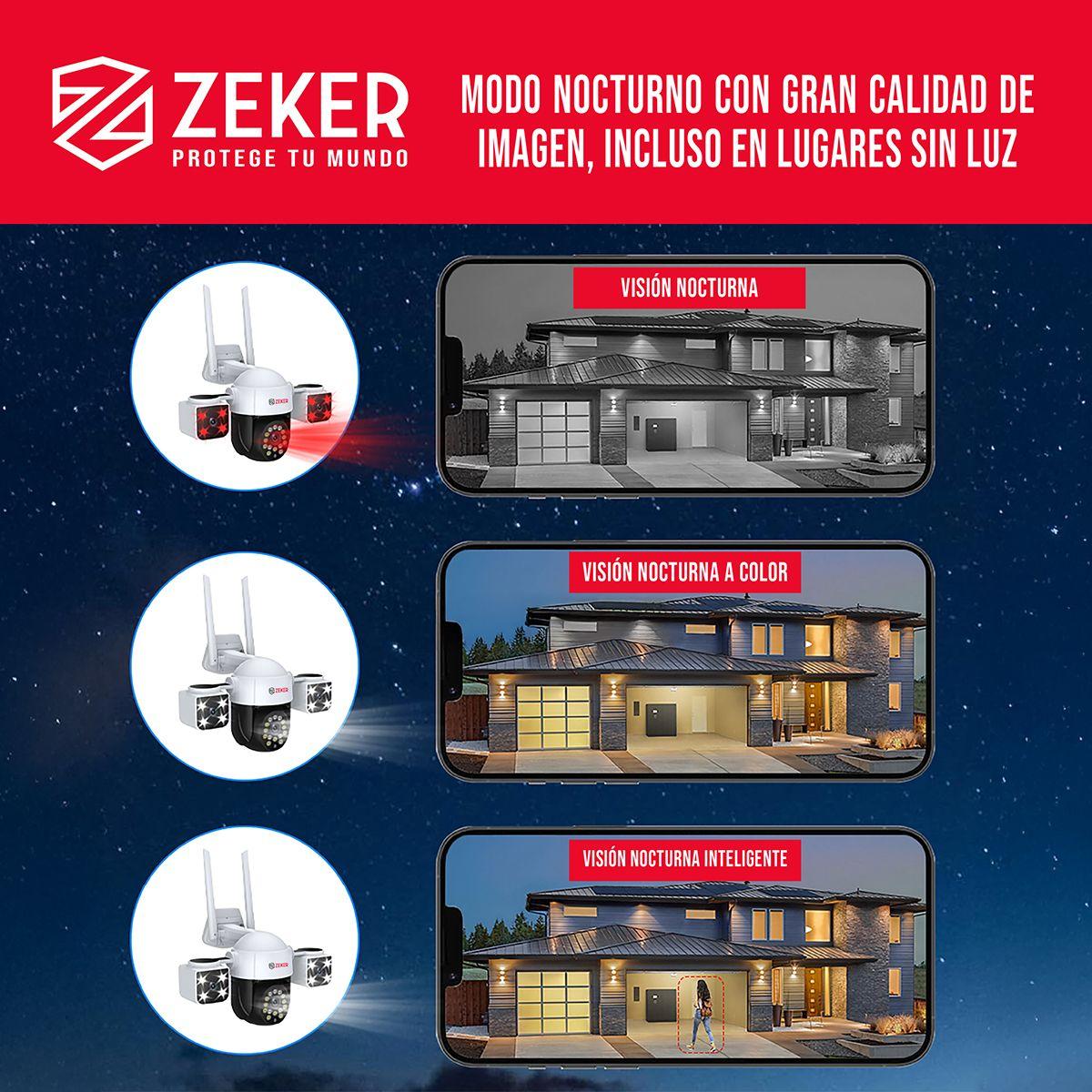 Camara De Seguridad Helicopter Zeker 6MP 5G Wifi Exterior X3-7