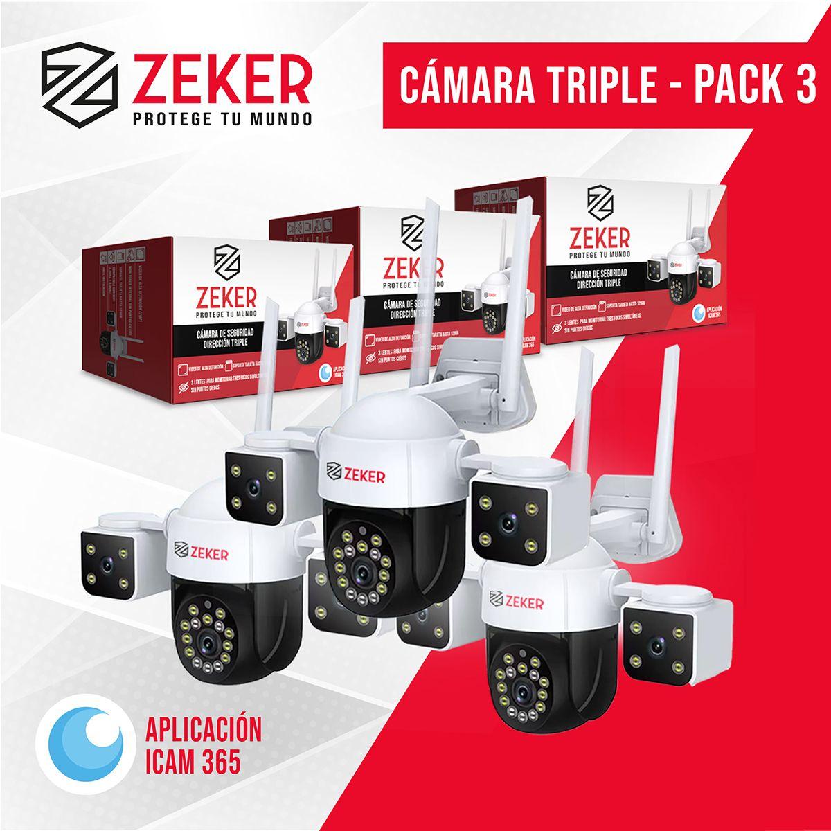 Camara De Seguridad Helicopter Zeker 6MP 5G Wifi Exterior X3-9
