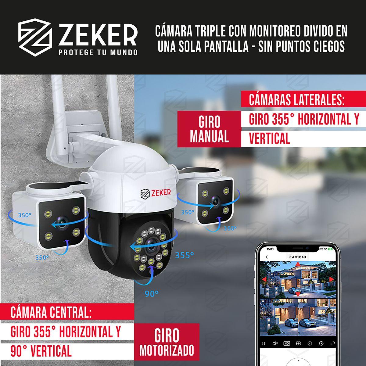 Camara De Seguridad Helicopter Zeker 6MP 5G Wifi Exterior X3-2