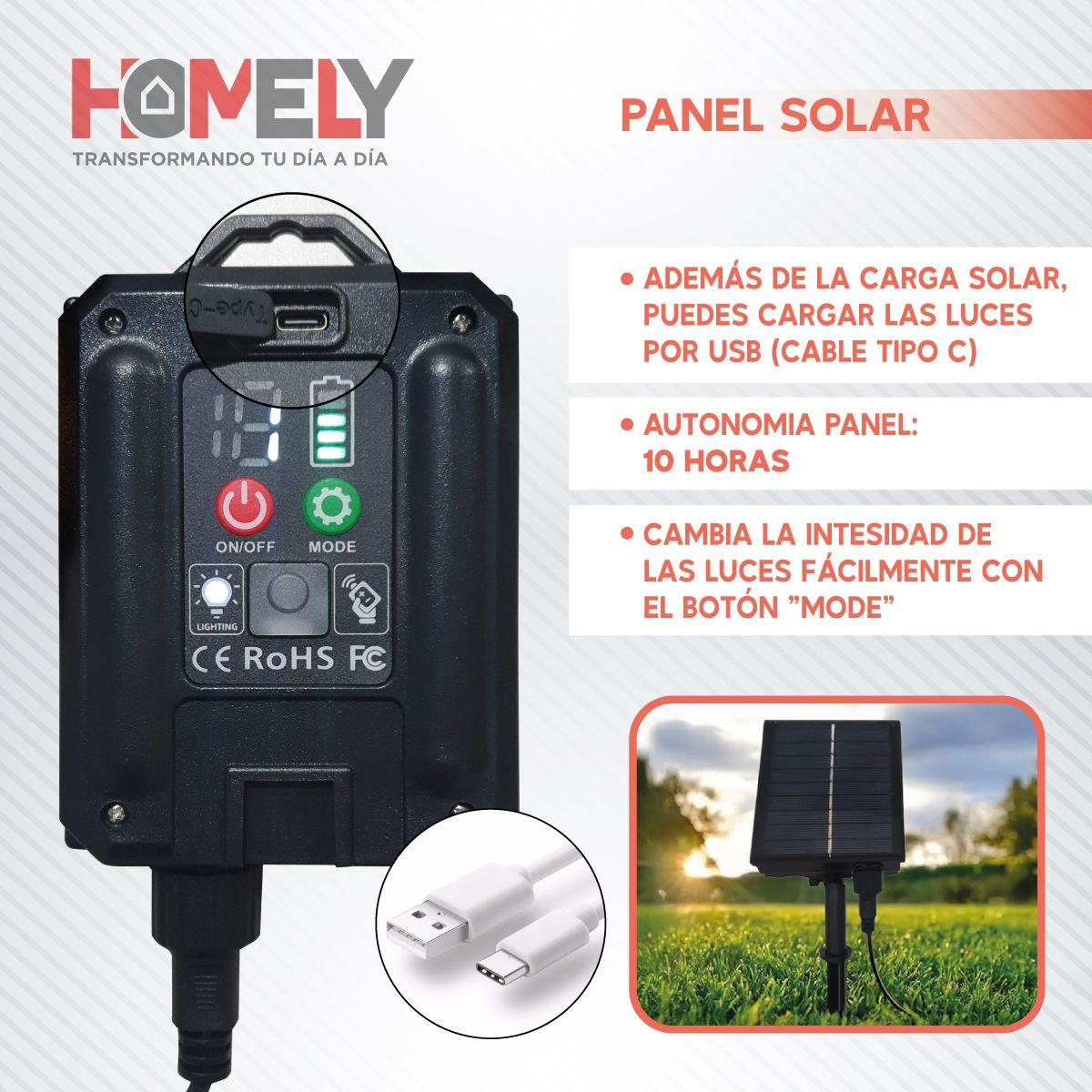 Pack X2 Guirnalda Terraza Solar Cascada Luces Led 10 Metros-4