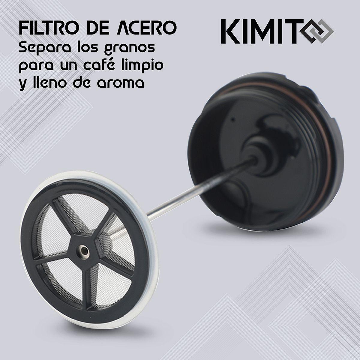 Prensa Francesa Portatil Kimito 500 Ml Cafetera Travel Negro-5