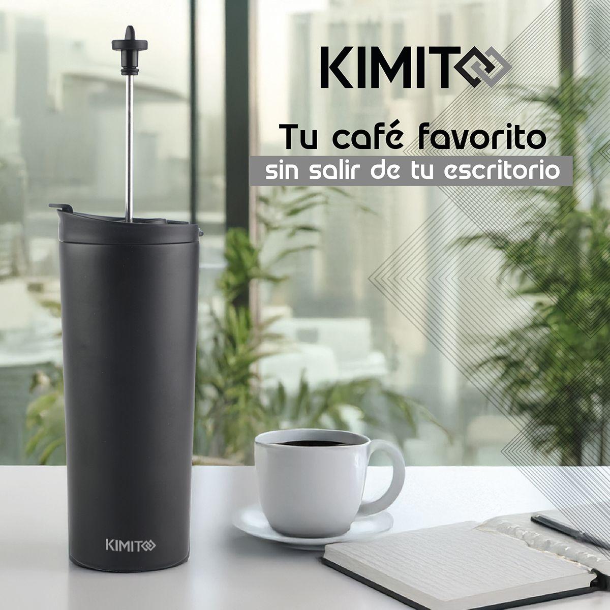 Prensa Francesa Portatil Kimito 500 Ml Cafetera Travel Negro-6