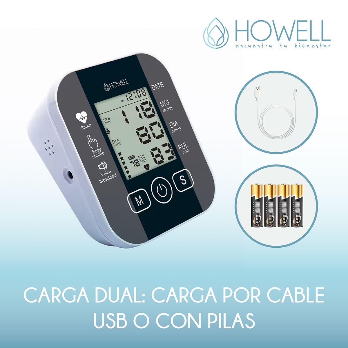 Tensiómetro Toma Presión Digital Usb Batería Howell T-300-6