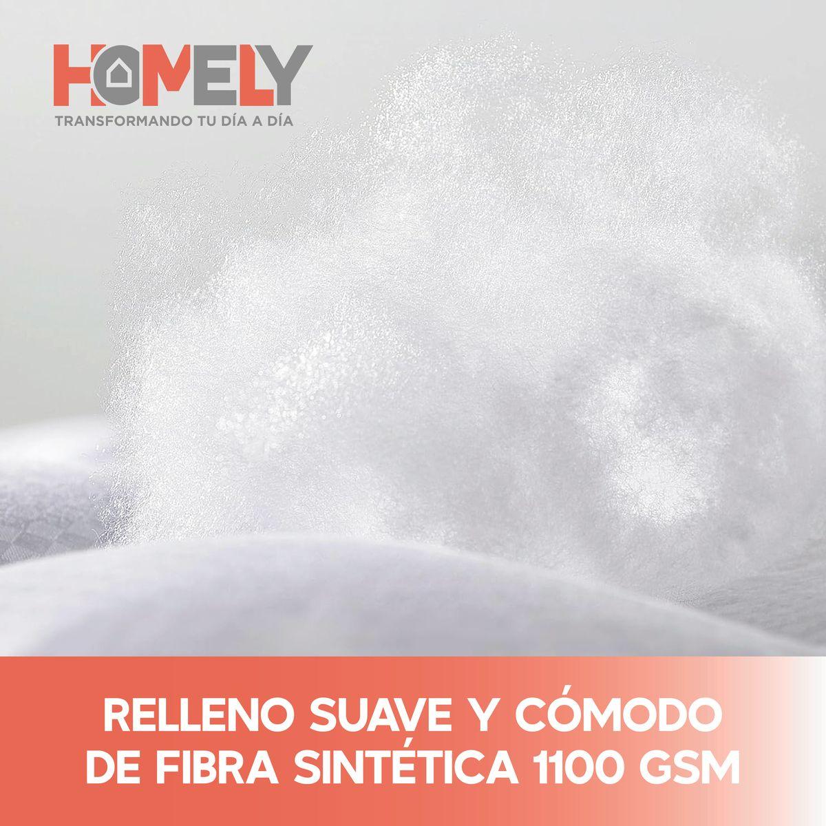 Topper Cubre Colchón King Homely Acolchado Hipoalergénico Elástico Premium Blanco Protector Liso-2
