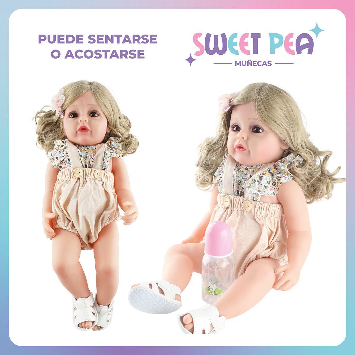 Bebe Reborn Candy Muñeca Sweet Pea Realista Silicona 55 Cm-5