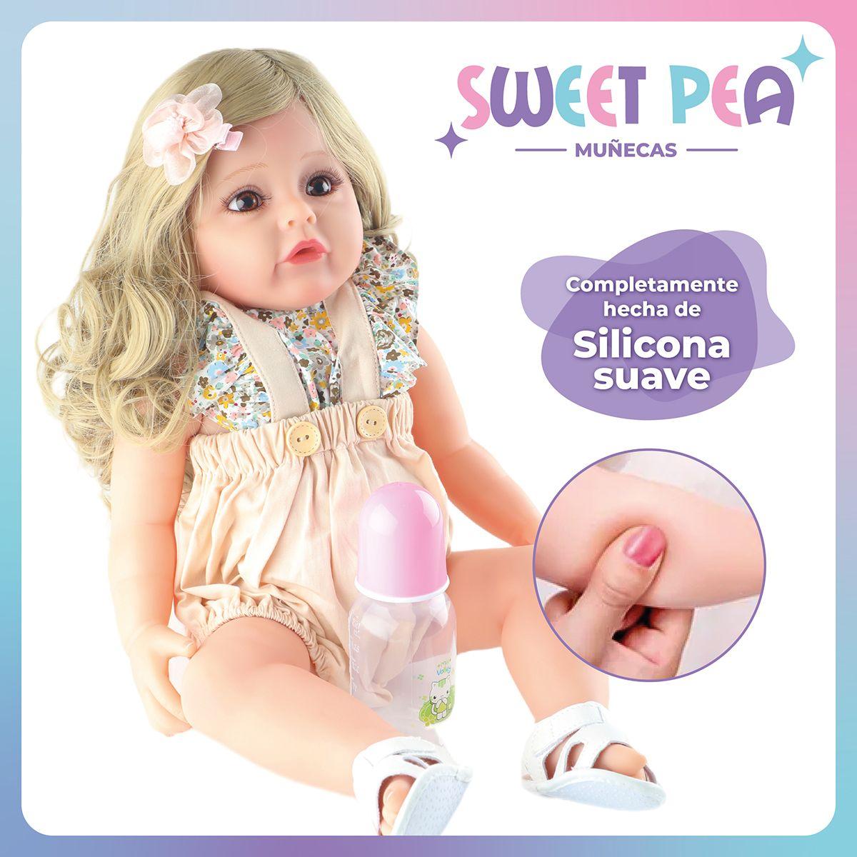 Bebe Reborn Candy Muñeca Sweet Pea Realista Silicona 55 Cm-5