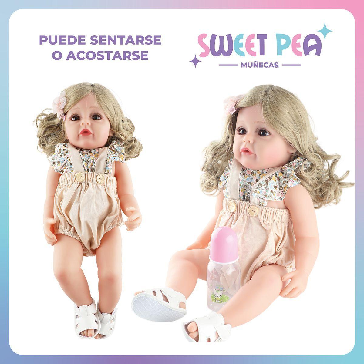 Bebe Reborn Candy Muñeca Sweet Pea Realista Silicona 55 Cm-7