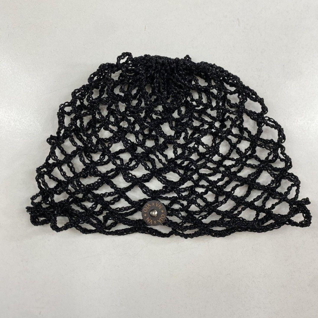Mesh Hat Casquete Crochet modelo Diamante color Negro-2