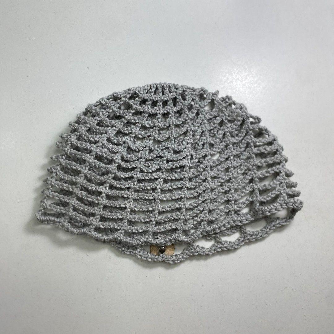 Mesh Hat Casquete Crochet modelo Red color Gris-0