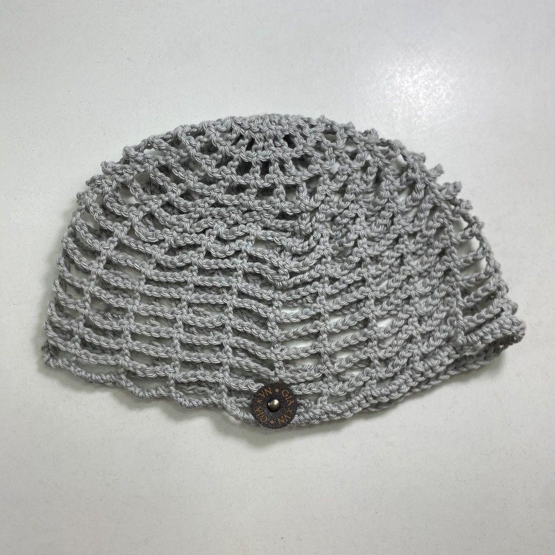 Mesh Hat Casquete Crochet modelo Red color Gris-2