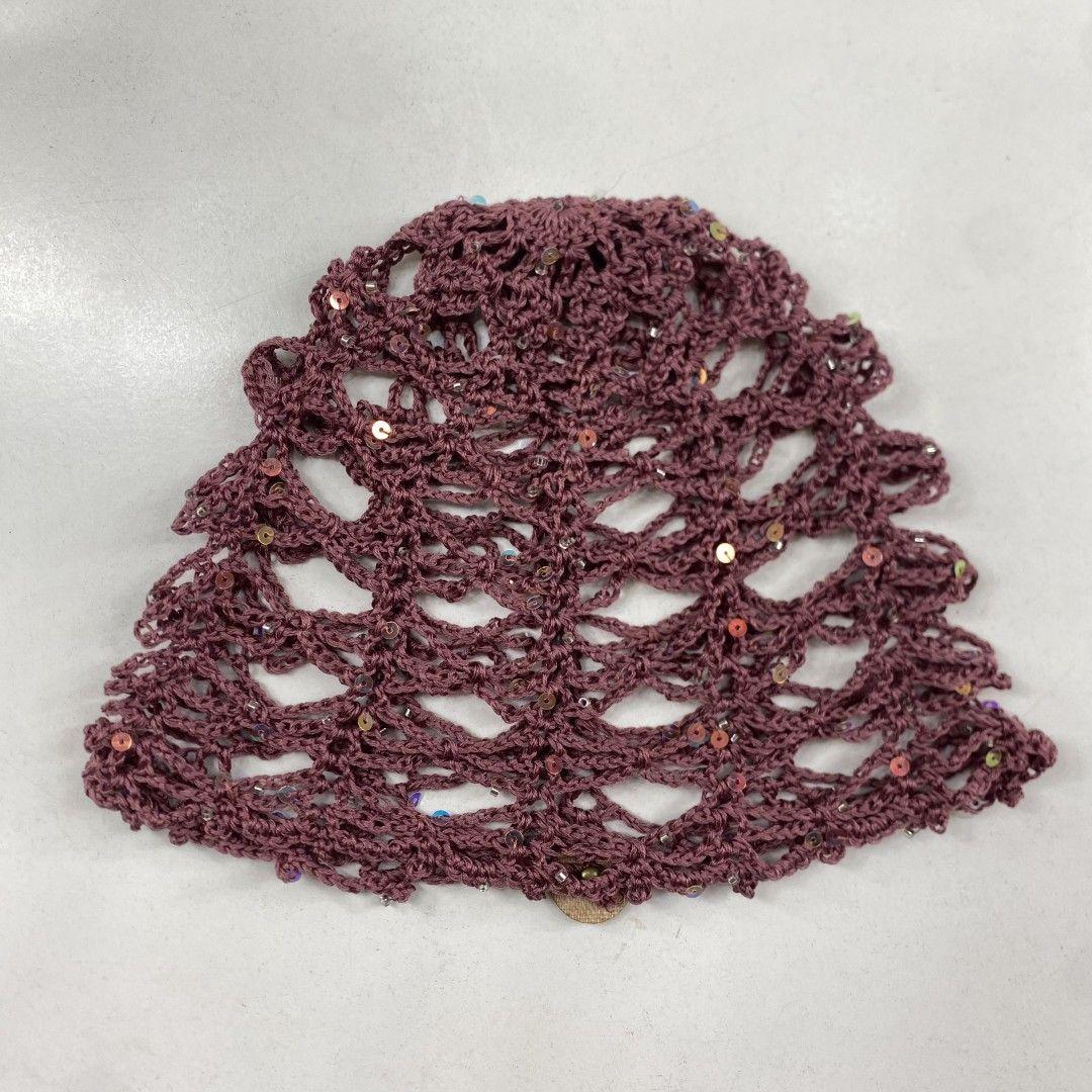Mesh Hat Casquete Crochet modelo Avellana color Rosa Viejo-0