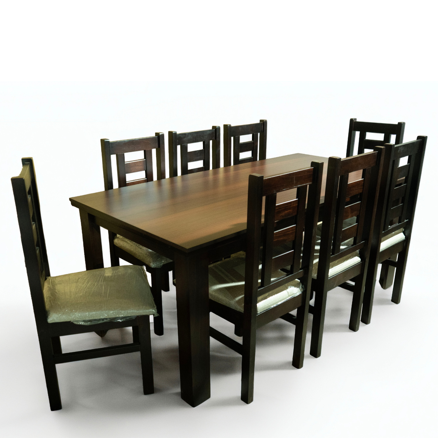 Juego de Comedor Barcelona 8 Sillas Mesa Rectangular Madera-2