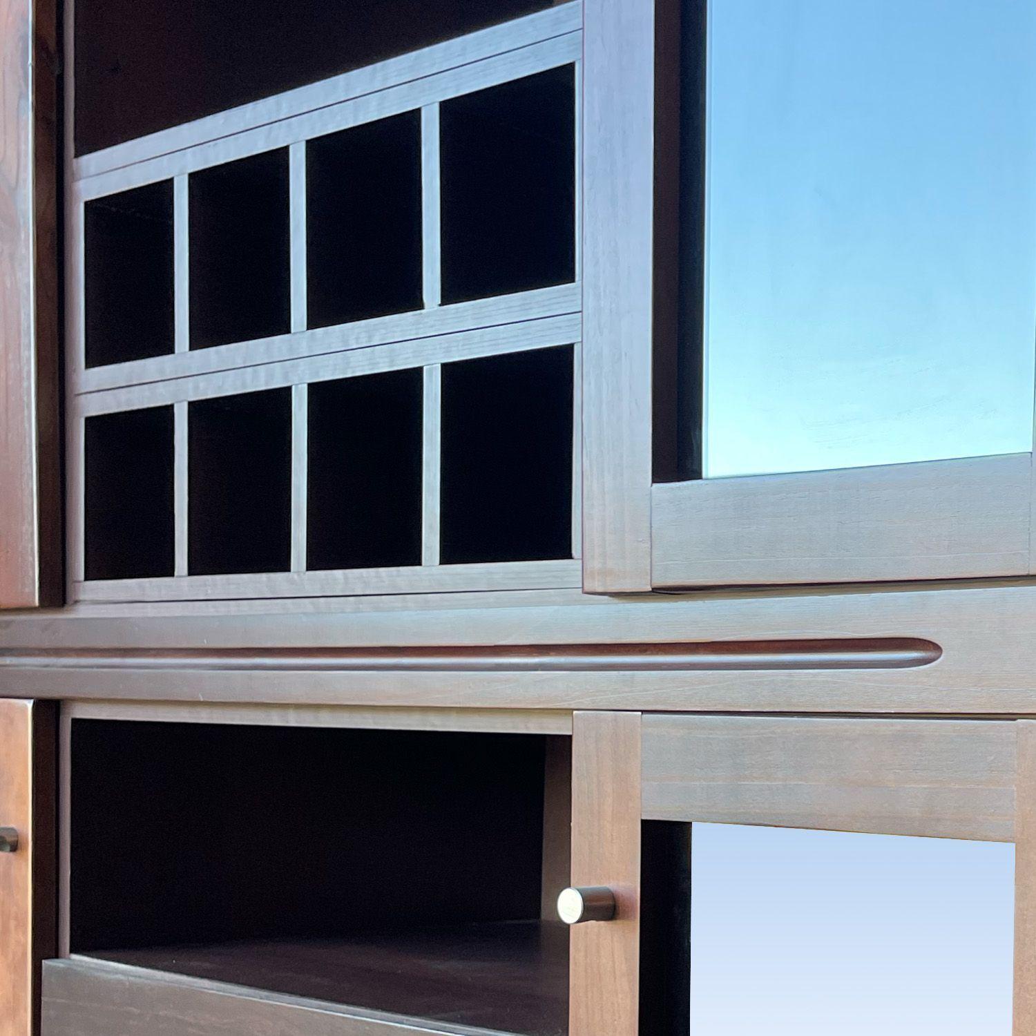 Vitrina New Gran Barcelona Vidrio 4 Puertas Madera 2 Cajones-5