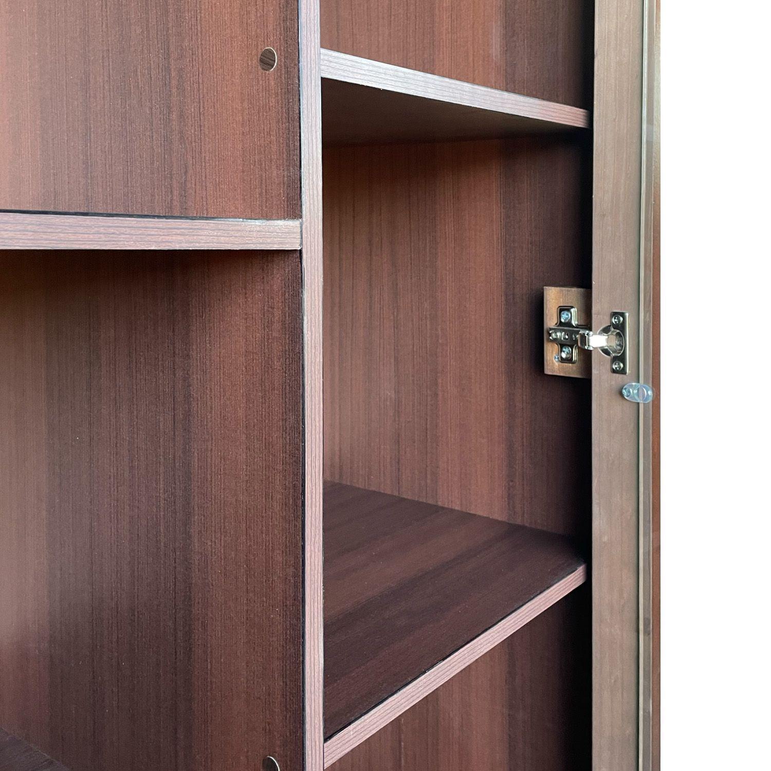 Vitrina New Gran Barcelona Vidrio 4 Puertas Madera 2 Cajones-7