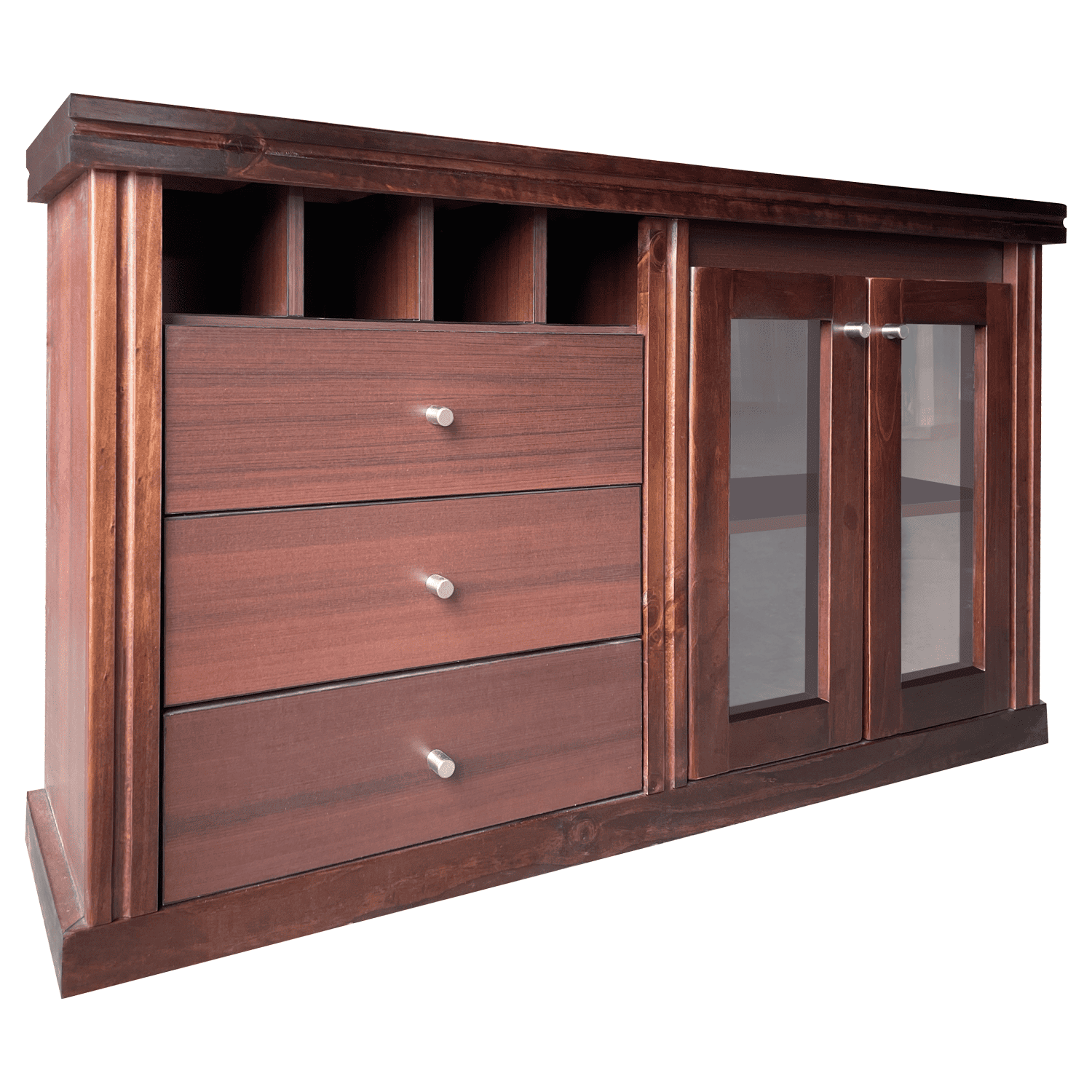 Buffet New Barcelona Rectangular Vidrio Puerta Madera-3