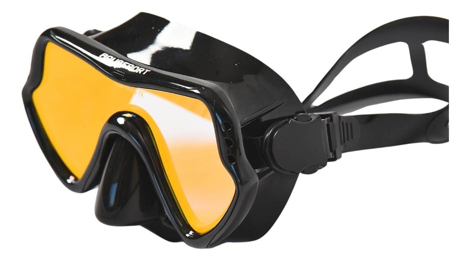 Máscara De Buceo Full Vision Pro Cristal Filtro Rojo -1