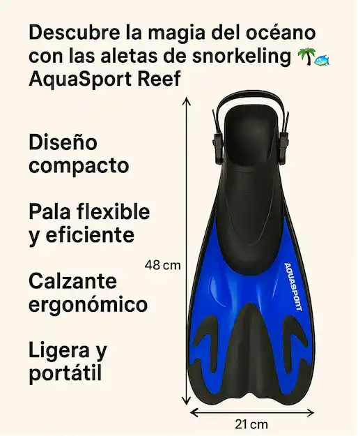 Pack Snorkeling Caribe Aquasport | Traje, Máscara, Snorkel y Aletas 41-44-2