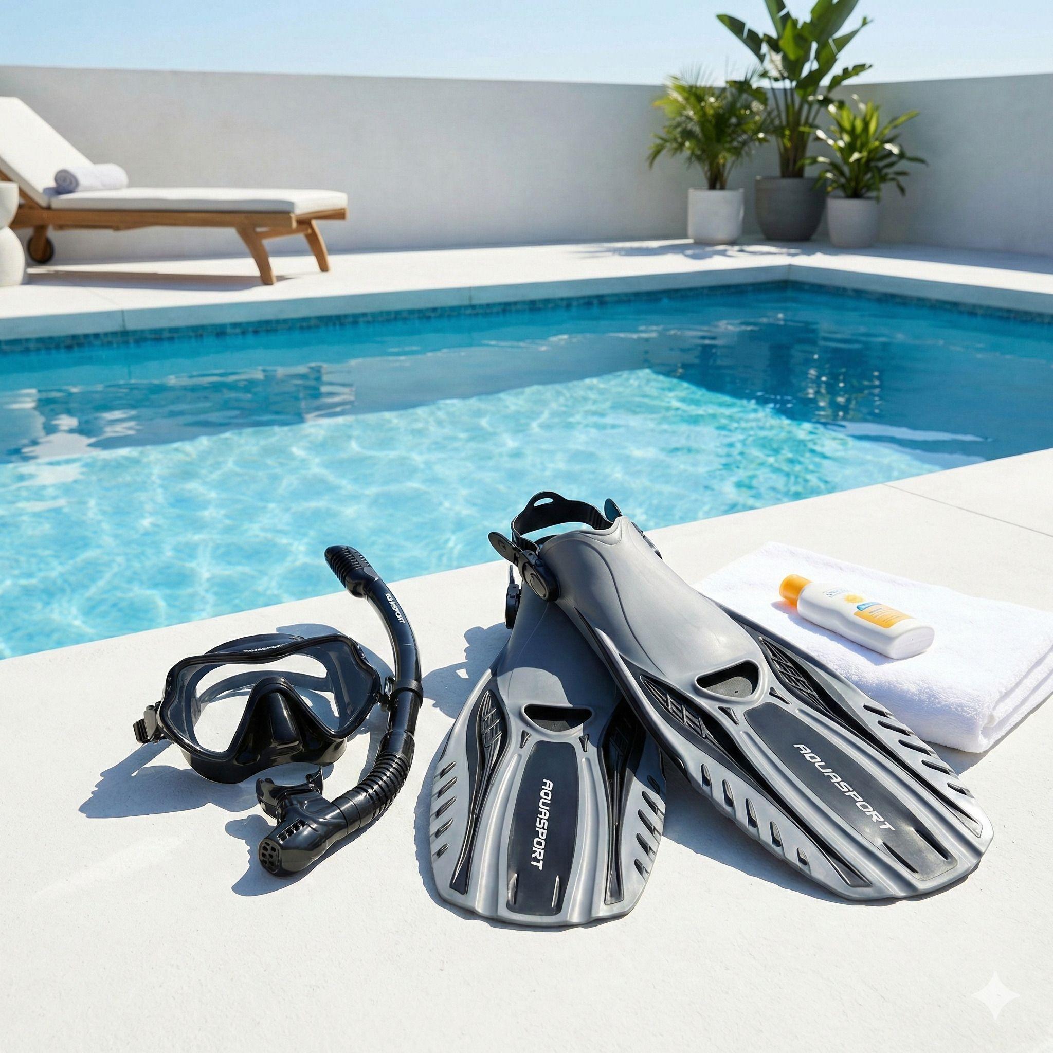 Kit Snorkel Aquasport Velocity Máscara Aletas-4