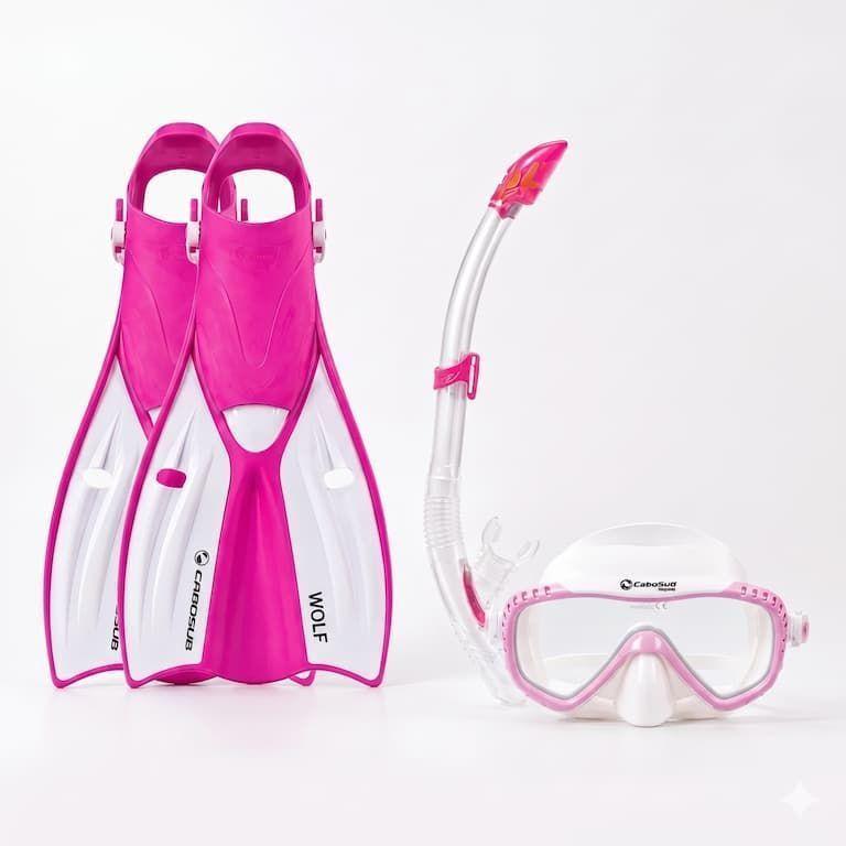 Pack Pink Woman M scara Aletas Snorkel Mujer-0