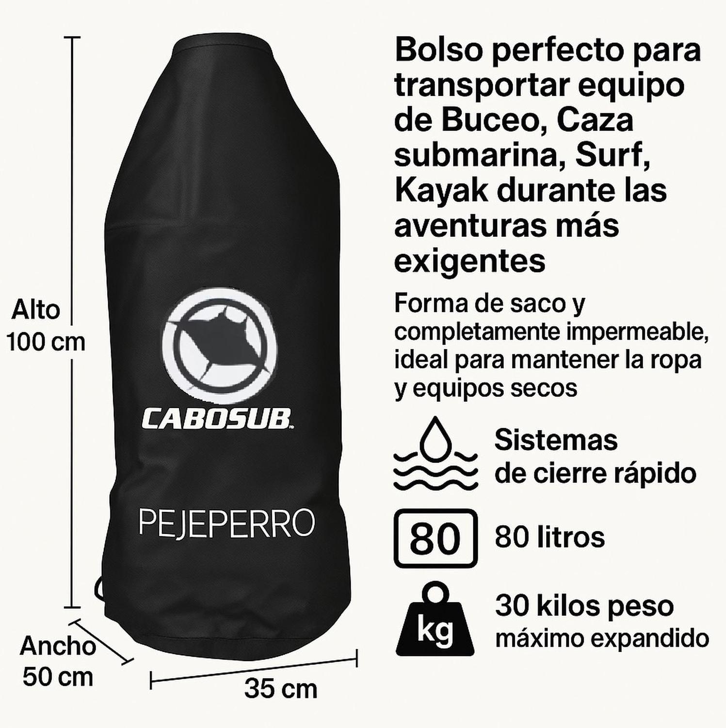 Bolso Seco Pejeperro Cabosub 80 Lt.-4