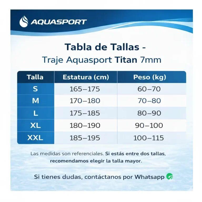 Pack Buceo Profesional Aqua Sport Titan 7mm Equipo Full-7
