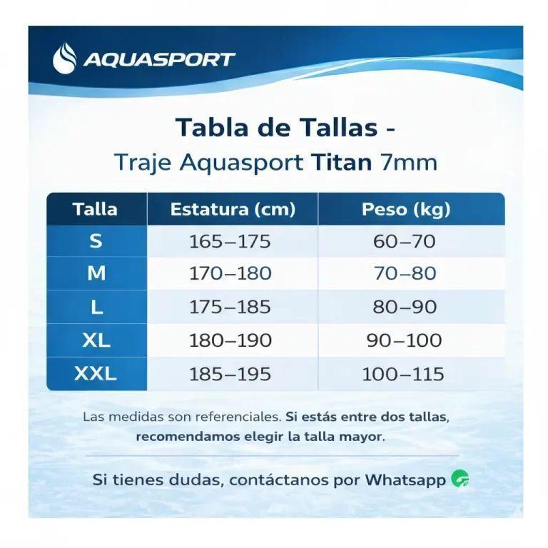 Pack Buceo Profesional Aqua Sport Titan 7mm Equipo Full-7