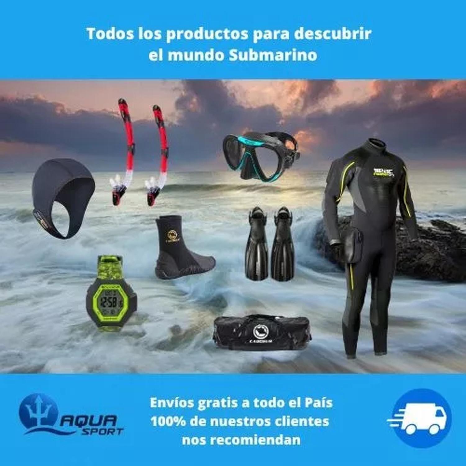 Máscara Snorkel Full Vision Pro Con Cristal Filtro Azul-7