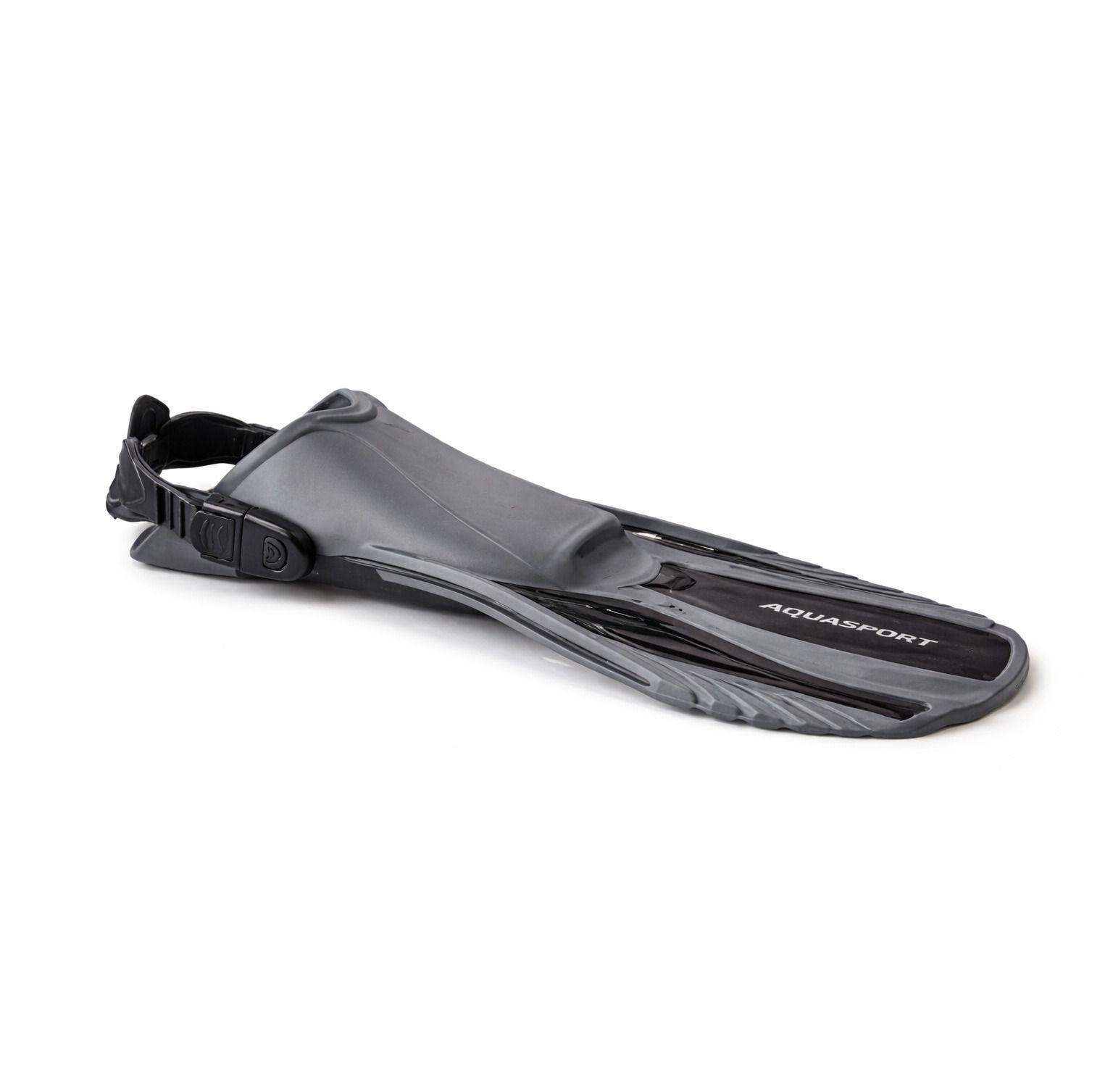 Aletas Natación Snorkel Aquasport Velocity Pala Media Ajustable-3