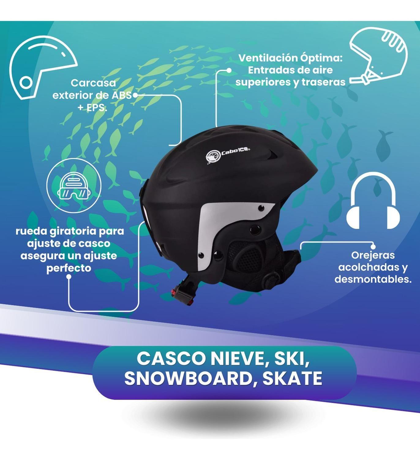 Casco Nieve, Ski, Snowboard, Skate-3