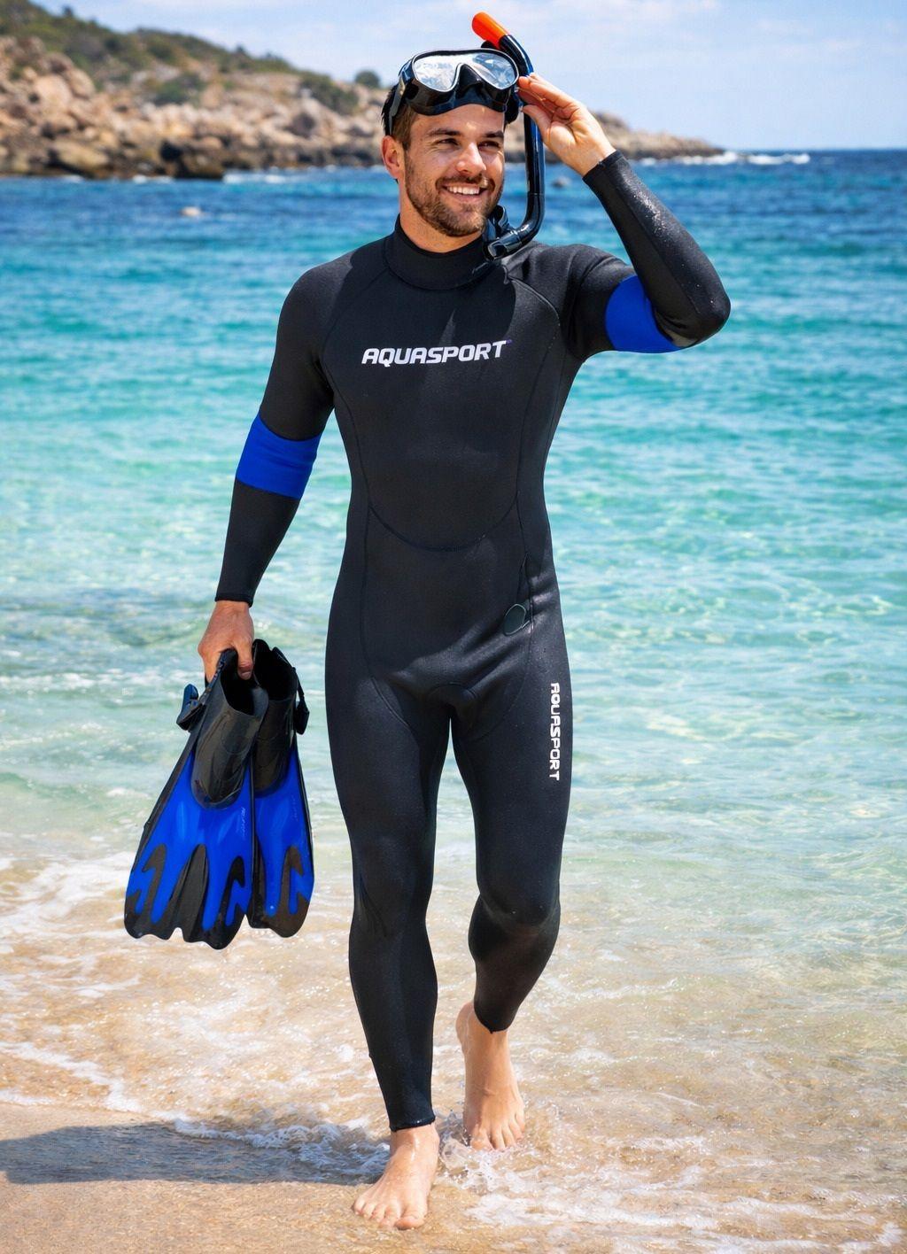 Pack Snorkel Aquasport Wave Traje Largo Mascara Aletas 41-44-2