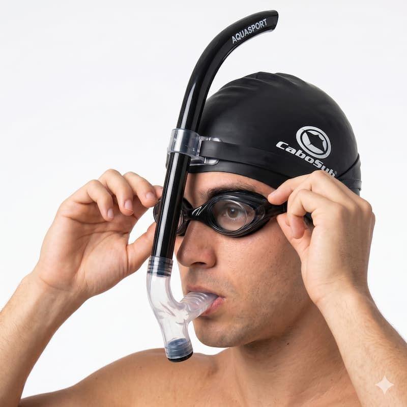 Kit Natación Pro Aletas + Snorkel + Gorro + Gafas-2