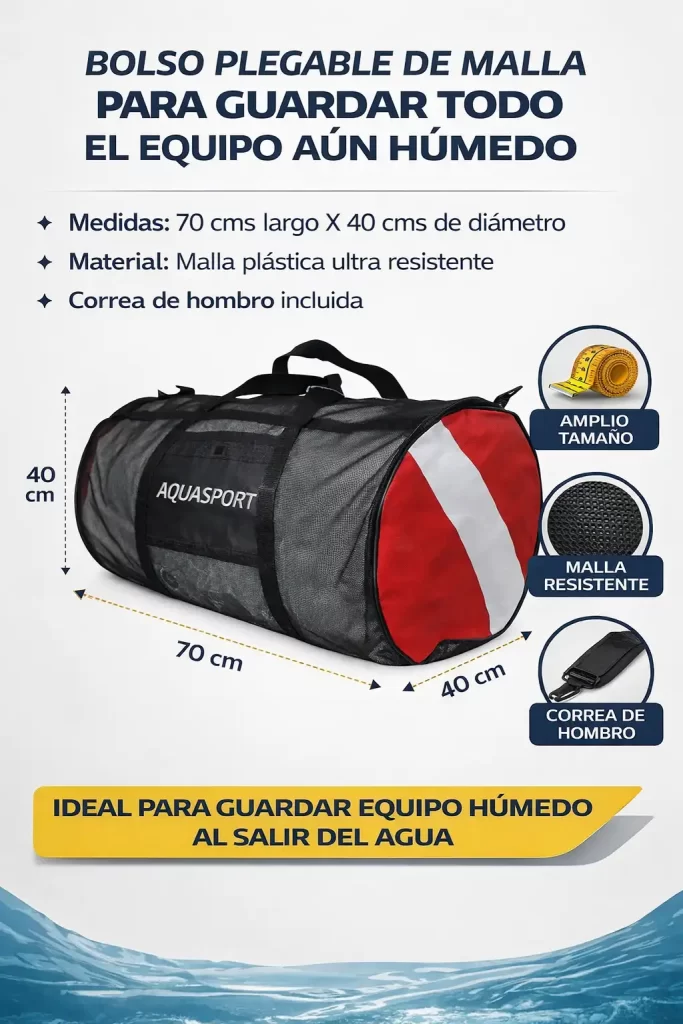 Bolso Malla Full Equipo Aquasport 120 Ltrs-3