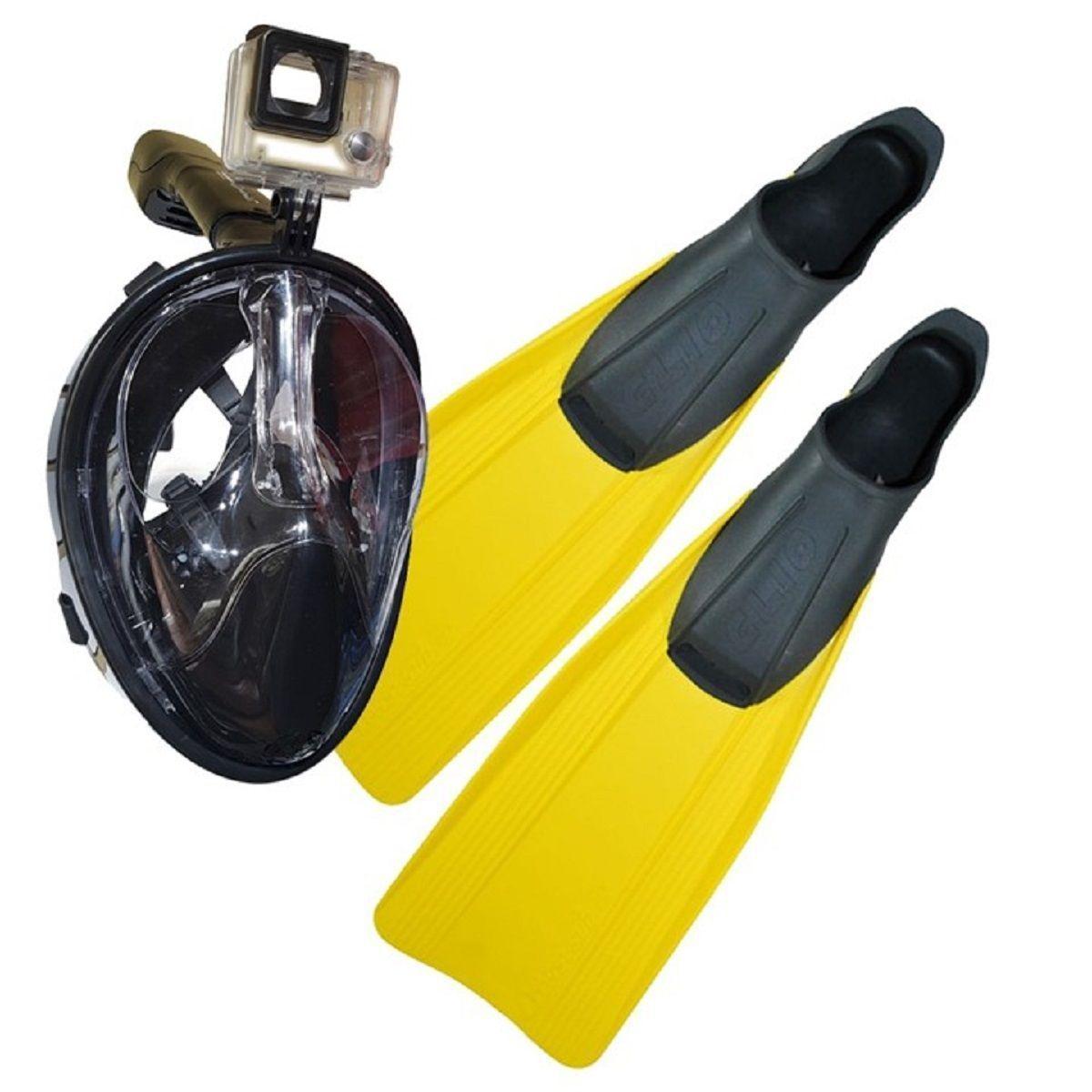 Pack Fullface Gopro + Aletas Cressi Clio-0