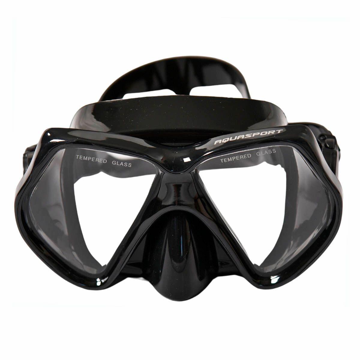 Máscara Buceo Profesional Aquasport Titan Cristal Templado-0