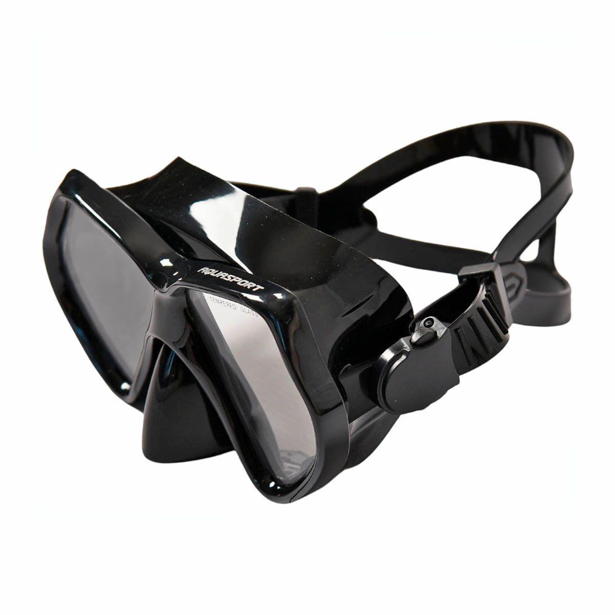Máscara Buceo Profesional Aquasport Titan Cristal Templado-1