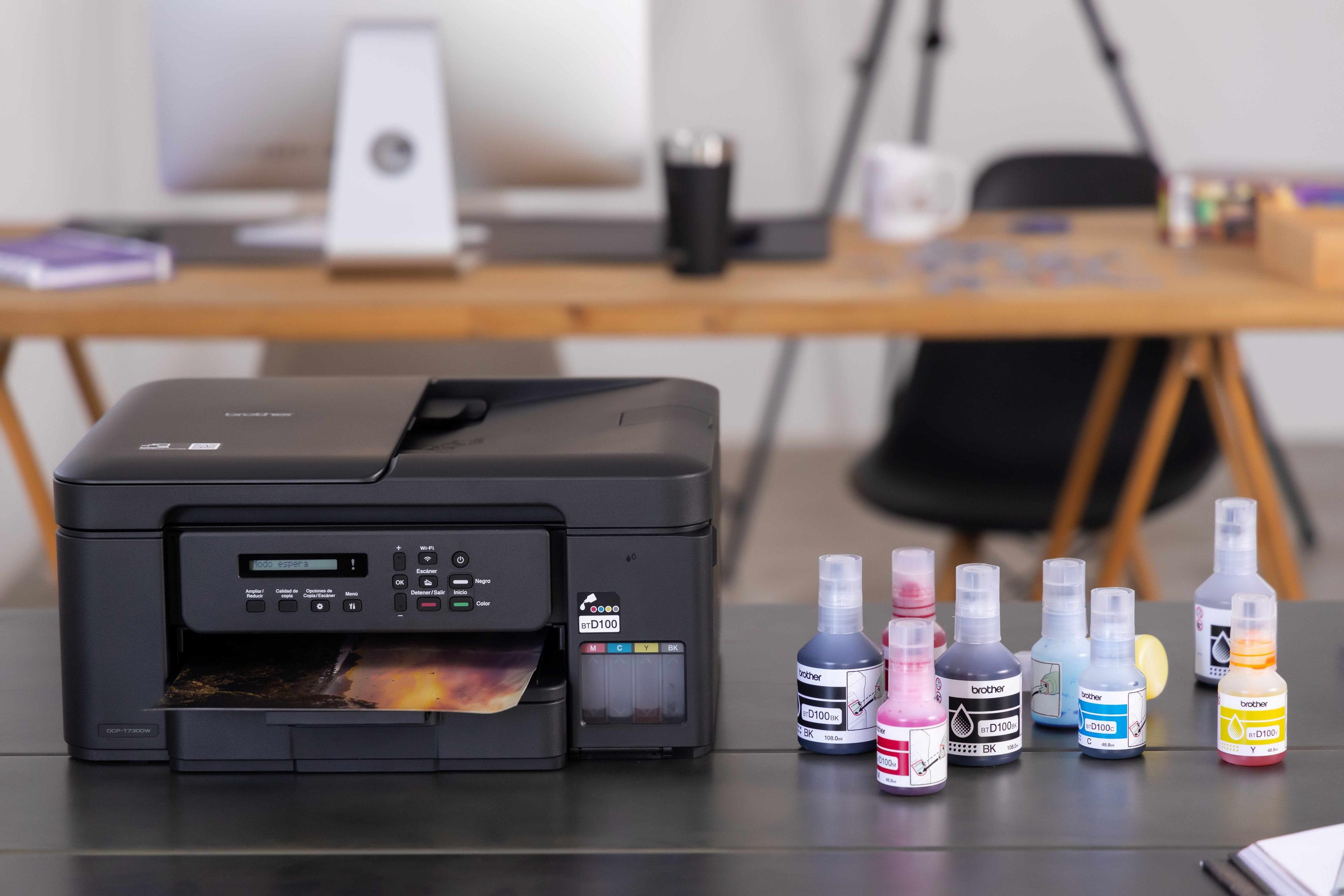 Impresora Multifuncional Brother Tinta Dcp-t730dw Duplex Adf-5