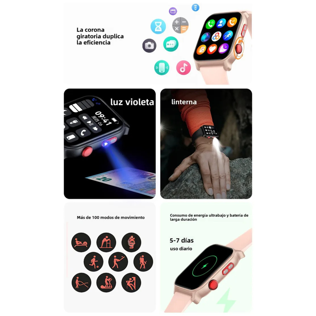 SmartWatch XBits X-HT23-R Unisex para Android o iOS-4