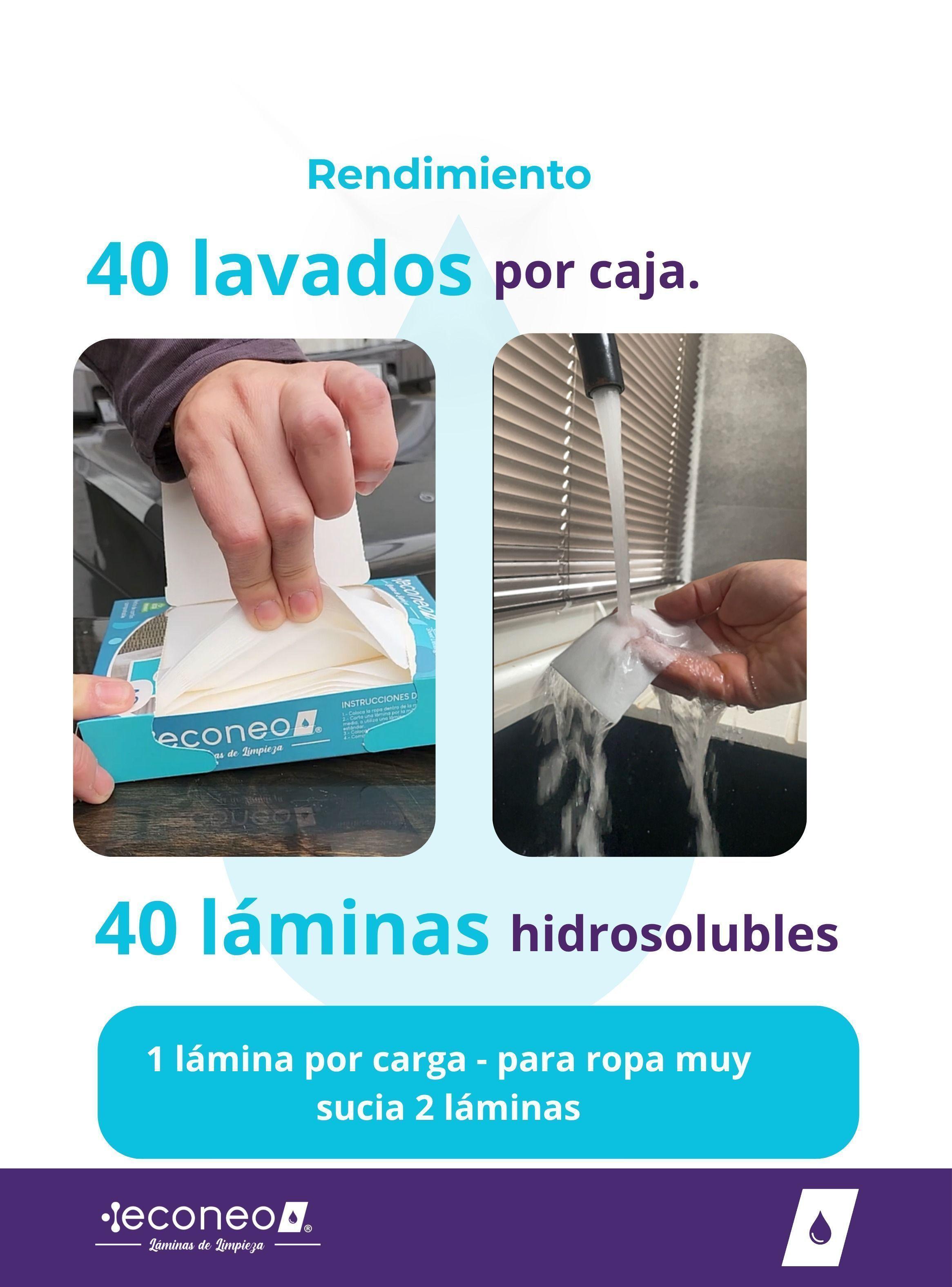 Econeo Detergente Ropa Laminas 40 Lavados Sin Plastico-4