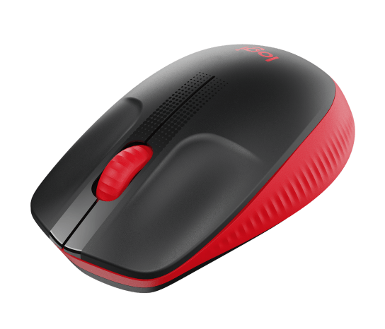Mouse Logitech M190 Full Size Wireless Mouse Rojo-2