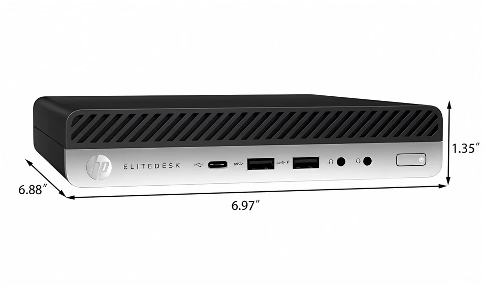 KIT MONITOR 24 PULGADAS + MICRO CPU HP 800 G3 CORE I5 - 8GB RAM - 256GB SSD-2