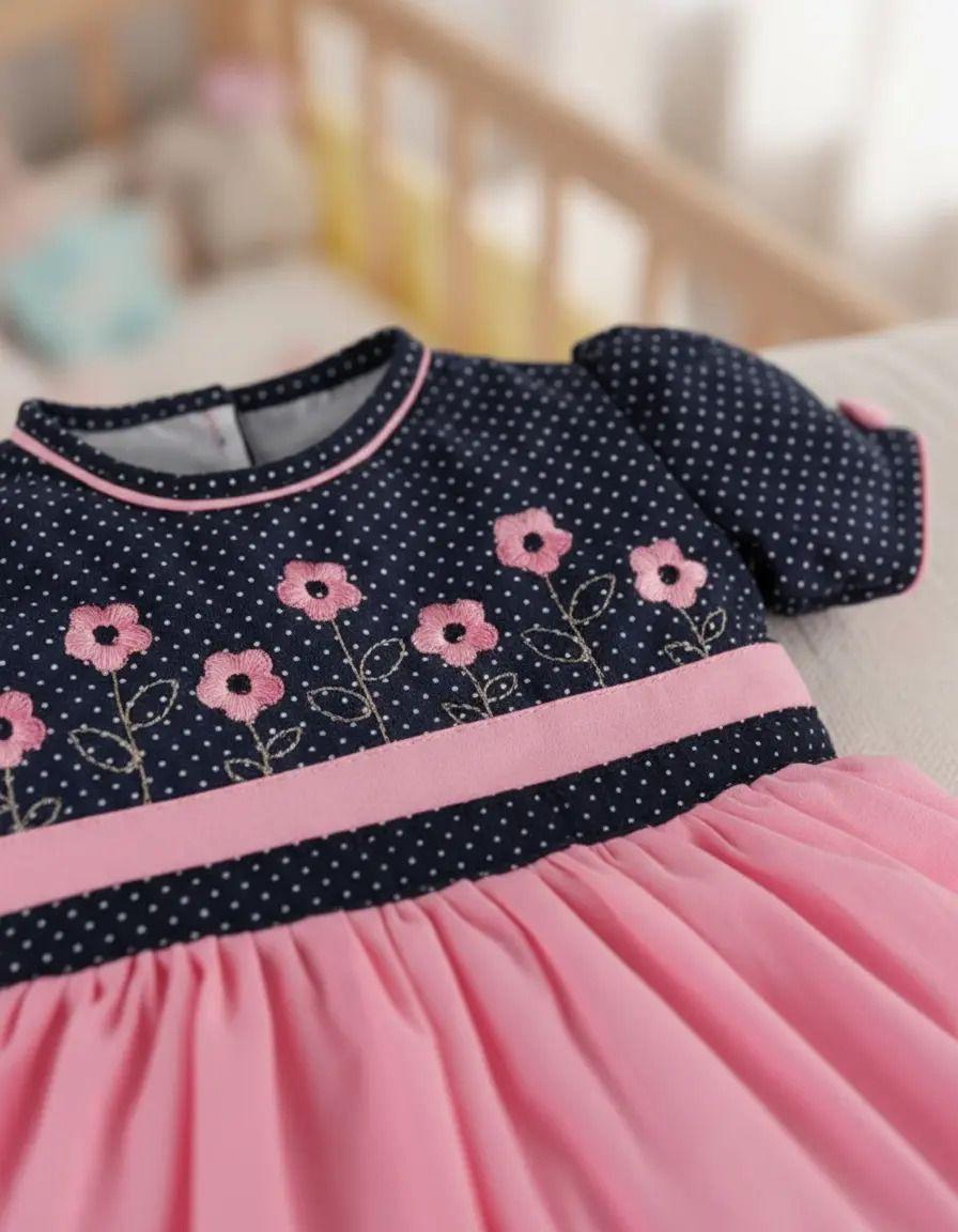 Vestido bebe niña  "Fernanda" alta costura.-2